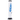 Vertical studio shot of the JM Plastics Flame Straight Tube with Carb Hole Acrylic Bong - 12 in., showing its white tube with blue flame decal and black base from a slight right angle.