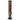 Straight-on view of the JM Plastics Flame Straight Tube with Carb Hole Acrylic Bong - 12 in., showing its brown tube with red flame decal and angled metal downstem against a white background