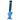 Vertical front view of the JM Plastics Flame Bubble Base with Ring and Carb Hole Acrylic Bong showing its blue tube with black flame graphics, round bubble base and metal bowl.