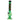 Front view of the JM Plastics Flame Bubble Base with Ring and Carb Hole Acrylic Water Pipe, showing a green, patterned base with a clear acrylic tube.