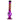 Front view of the JM Plastics Flame Bubble Base with Ring and Carb Hole Acrylic Water Pipe, showing a purple, flame-patterned acrylic pipe.