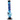 Front view of the JM Plastics Flame Bubble Base with Ring and Carb Hole Acrylic Water Pipe, showcasing a blue, flame-patterned acrylic tube.