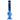 A front view of the JM Plastics Flame Bubble Base with Ring and Carb Hole Acrylic Water Pipe, showcasing its blue, flame-patterned design.