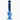 Straight-on view of the JM Plastics Flame Bubble Base with Ring and Carb Hole Acrylic Bong showing its tall blue tube with black flame graphics, rounded bubble base and angled metal bowl.