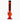 Center-frontal view of the JM Plastics Flame Bubble Base with Ring and Carb Hole Acrylic Bong showing a red tube with black flame graphics.