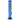 Studio-lit front view of the JM Plastics Flame Straight Tube with Carb Hole Acrylic Bong - 12 in., showing a tall blue tube with gold flame graphics and a black base.
