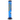 Center-frontal view of the JM Plastics Flame Straight Tube with Carb Hole Acrylic Bong - 12 in., showing a tall blue tube with gold flame decals, metal bowl and black base.