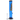 Tall front-facing view of the JM Plastics Flame Straight Tube with Carb Hole Acrylic Bong - 12 in., shown in translucent blue with gold flame graphics against a white background.