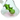 Front view of the Flower Vase Bong, showcasing its curved glass form and translucent green hue against a soft, blurred background.