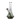 Front view of the Flower Vase XL Bong, a clear glass piece with a wide base and slender neck, presented on a white background.