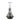 Front view of the Flower Vase XL Bong, a clear glass piece with a wide base and narrow neck, highlighted by internal details.