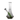 Front view of the Flower Vase XL Bong, a tall glass piece with a flared base and subtle ribbed texture.