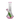 Front view of the Flower Vase XL Bong, showcasing a pink glass base and curved neck against a plain white background.
