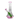 Flower Vase XL Bong displayed in a front view, showing the clear glass construction and unique floral pattern design.