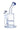 Front view of the 9-inch Bent Neck with Honeycomb Perc Water Pipe, showcasing its clear glass construction and curved neck design.