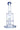 Front view of the 9-inch Bent Neck with Honeycomb Perc Water Pipe in clear glass, highlighting its curved neck and simple design.