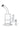 Front view of the 9-inch Bent Neck with Honeycomb Perc Water Pipe, highlighting its clear glass construction and curved neck.