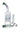 Front view of the 8-inch DankStop Bent Neck with Matrix Perc water pipe, showcasing its clear glass construction and teal accents.