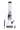 A front view of the 16-inch DankStop Beaker with Perc & Color Mouthpiece, showcasing its clear glass construction and blue mouthpiece.