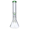 DankStop 7mm Beaker with Matrix Perc Bong - Green - 16 in.