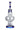A front view of the 14-inch Tube-ular with Dual Perc Water Pipe, showcasing its clear glass construction and intricate perc design.