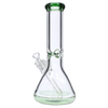 DankStop Big Base Beaker with Color Accents Bong - Green - 12 in.