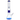 A front view of the 18-inch DankStop Beaker w/ Tree Perc Water Pipe, showcasing its blue glass base and clear upper section.