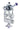 A three-quarter view of the 13-inch Barrel with Inline Perc Water Pipe, showcasing its clear glass construction and unique cylindrical shape.