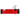 Side view of a red JM Plastics Smokey with Glass Bowl Acrylic Steam Roller lying horizontally with black end caps and a clear glass bowl at the top.