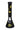Front view of the 14.7-inch Honeybee Beaker Water Pipe, showing a dark glass beaker with golden honeycomb patterns.