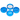 Overhead view of the Cali Cloud X 63mm 3-Stage Grinder, showcasing its three-piece, blue metallic design.