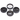 Overhead view of the disassembled Cali Cloud X 63mm 3-Stage Grinder, showcasing its three metal pieces arranged on a plain white background.