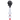 Centered vertical view of the JM Plastics Black Gas Mask with Bright Acrylic Bong showing a black gas-mask top, clear light-blue tinted chambered tube and red mouthpiece.