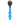 Centered front view of the JM Plastics Black Gas Mask with Bright Acrylic Bong showing a black gas-mask top and two stacked clear light-blue spherical chambers on a white background.