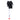 A front view of the JM Plastics Black Gas Mask with Bright Acrylic Water Pipe, showing a striking black mask paired with a colorful pipe.