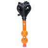 JM Plastics Black Gas Mask with Bright Acrylic Bong
