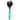 A front view of the JM Plastics Black Gas Mask with Bright Acrylic Water Pipe, displaying a black mask connected to a clear acrylic tube.