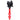Front view of the JM Plastics Black Gas Mask with Bright Acrylic Water Pipe, showcasing its dark exterior and clear acrylic stem.