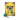 Front view of the Glass Two Piece Terp Chain, a green, two-piece link displayed against a textured yellow background.