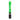 Centered front view of the green Penjamin Danksaber Vaporizer against a white background, showing its translucent shaft, rounded cap, and black ribbed handle.