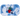 Top-down view of the blue patterned DankStop Cabana Cannabis Co.Tray-Golden-Medium showing a central red pineapple with green cannabis leaves and pop-art smoke accents.