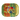 Top-down view of the colorful DankStop Cabana Cannabis Co.Tray-Parasol -Small showing a tropical mango and umbrella graphic with a blue cannabis leaf on a green and yellow patterned background