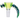 Close-up front view of the DankStop Horn Bowl - Light Green showing the translucent lime-green bowl with a clear handle and blue-green twisted glass horn.