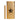 A side view of the Famous X Aluminum Dugout Pipe, showcasing its metallic gold finish and cylindrical design.