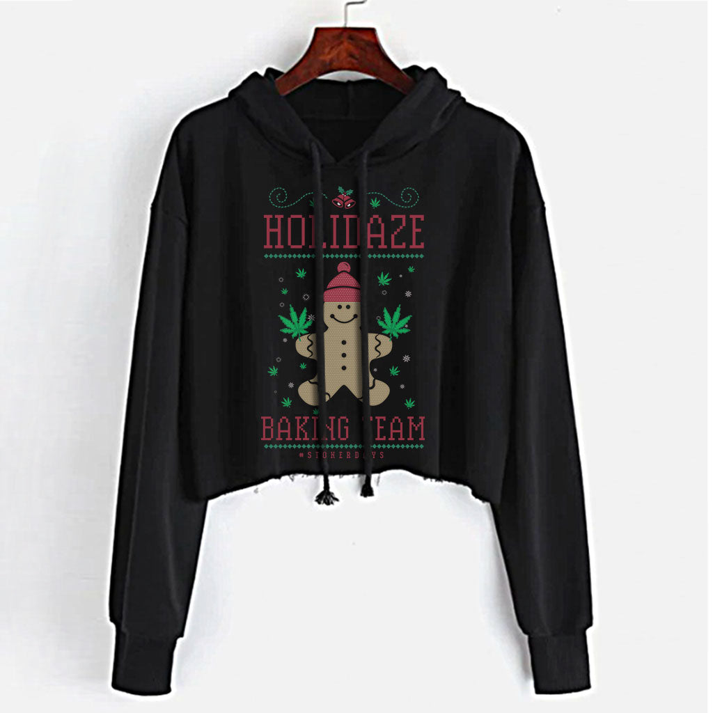 Holidaze Baking Team Crop Top Hoodie