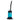 Front view of the JM Plastics Mini Hoser with Carb Hole acrylic water pipe, showing its clear blue construction and compact size.