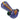 A close-up, angled view of the Twisted Fumed Pipe - 4.5 in, showing colorful glass swirls and a rounded mouthpiece.