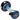 A close-up, angled view of the Mushroom Frit Spoon Pipe – 4.5 in, showcasing its dark blue glass with a unique frit pattern.