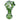 Front view of the 4.5-inch Swirl Color Tube Pipe, showcasing its swirling green and clear glass design.