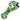 A slightly angled view of the 4.5-inch Swirl Color Tube Pipe, featuring a swirling green and clear glass design.